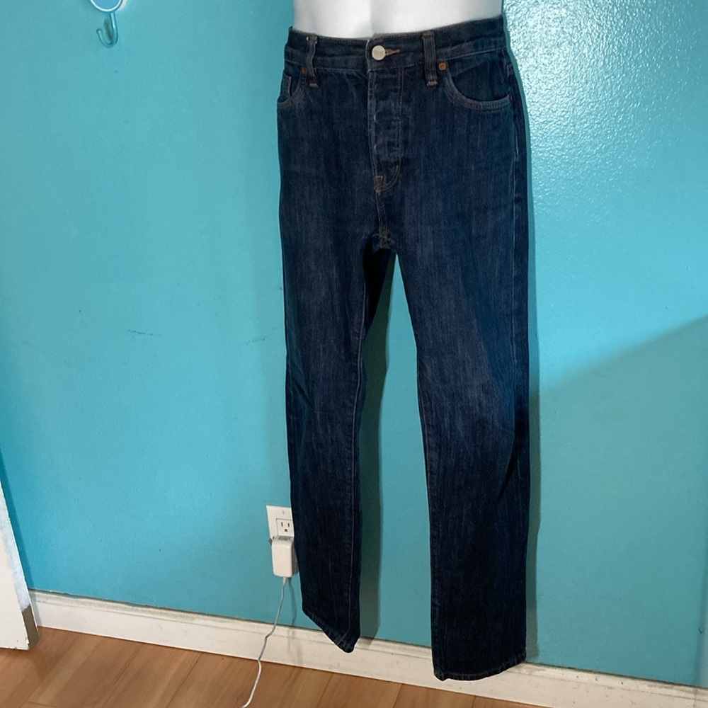 Outerknown Mens Jeans 32 X 32 Ambassador Slim Fit Dark Denim